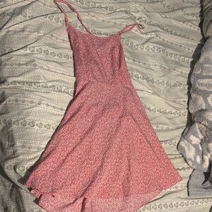 SHEIN Pink Floral Midi Dress